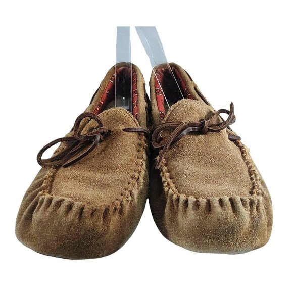 Ugg Kids Size 6 Ryder Jungle Suede Moccasin Slipper Shoes-Lined With Tigers - Picture 3 of 11